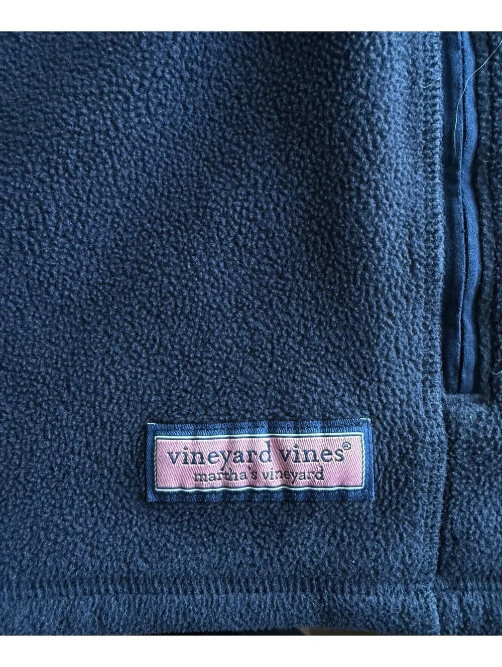Vineyard Vines Harbor Fleece Vest Mens XXL Navy Blue Full Zip Preppy